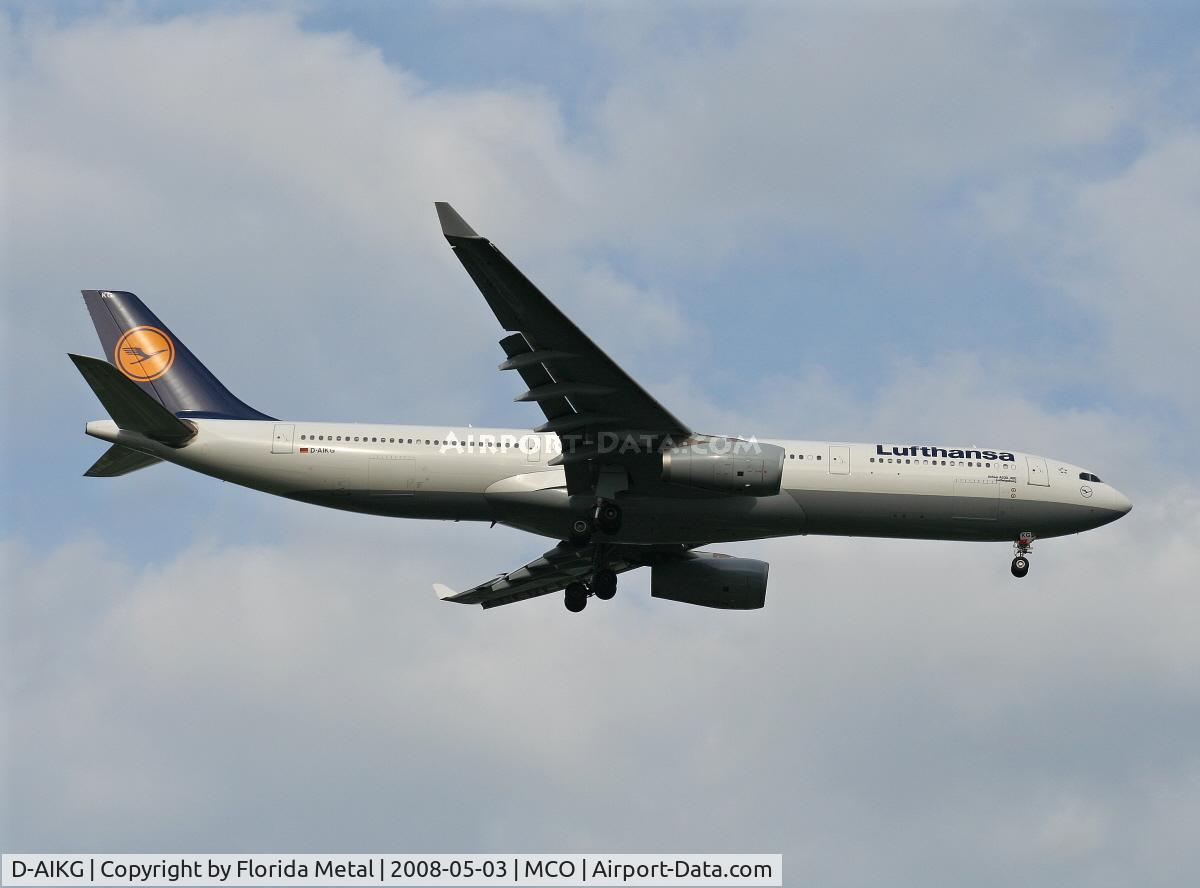 D-AIKG, 2005 Airbus A330-343X C/N 645, Lufthansa A330 arriving from FRA