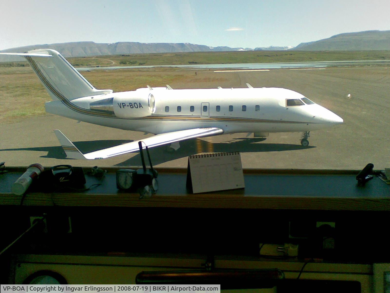 VP-BOA, 1992 Bombardier Challenger 601-3A (CL-600-2B16) C/N 5114, VP-BOA in Sauðárkrókur Iceland July 19. 2008