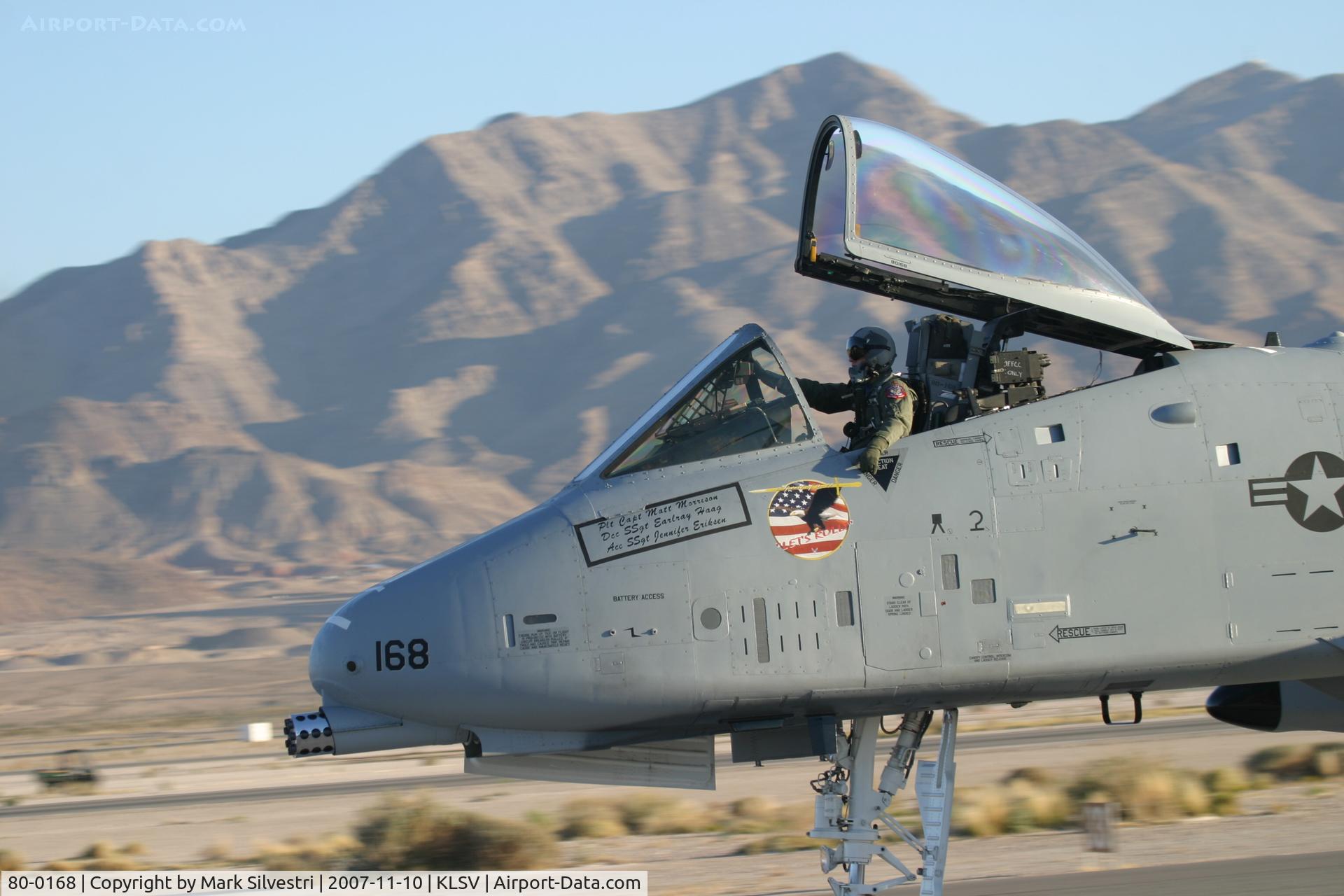 80-0168, 1980 Fairchild Republic A-10A Thunderbolt II C/N A10-0518, Nellis 2007