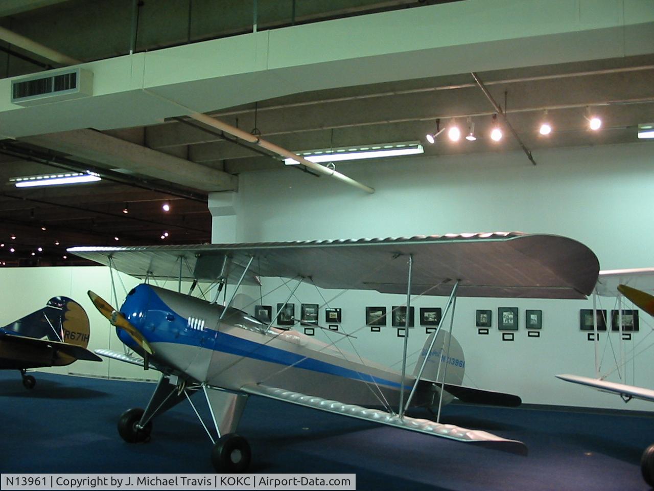N13961, 1935 Post Aircraft Corp Wiley A C/N 12, Wiley's biplane, dead inside the science center in Oklahoma City...sad.