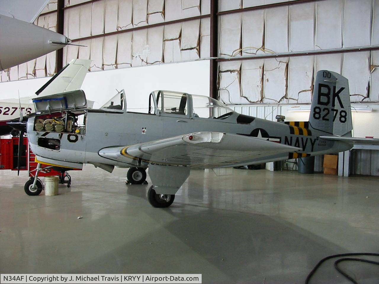 N34AF, Beech (CCF) T-34A (A45) Mentor C/N CCF34-51, N34AF at KRYY.