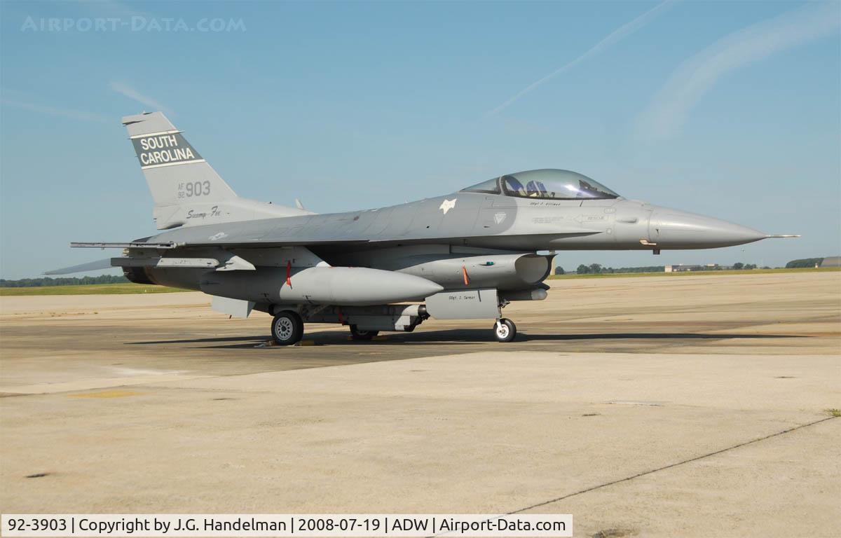 92-3903, 1992 General Dynamics F-16CM Fighting Falcon C/N CC-145, F-16CJ at NAF Washington