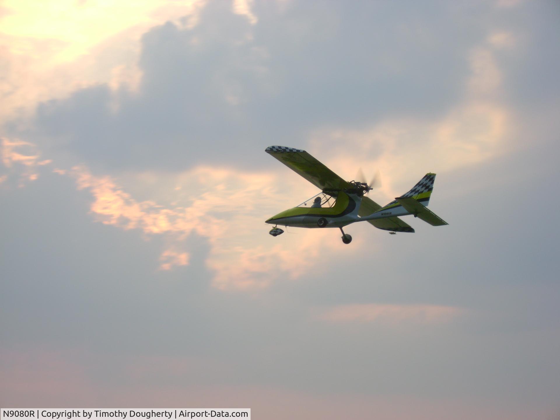 N9080R, Titan Tornado C/N SO1912SOHK0398, flying over lake erie