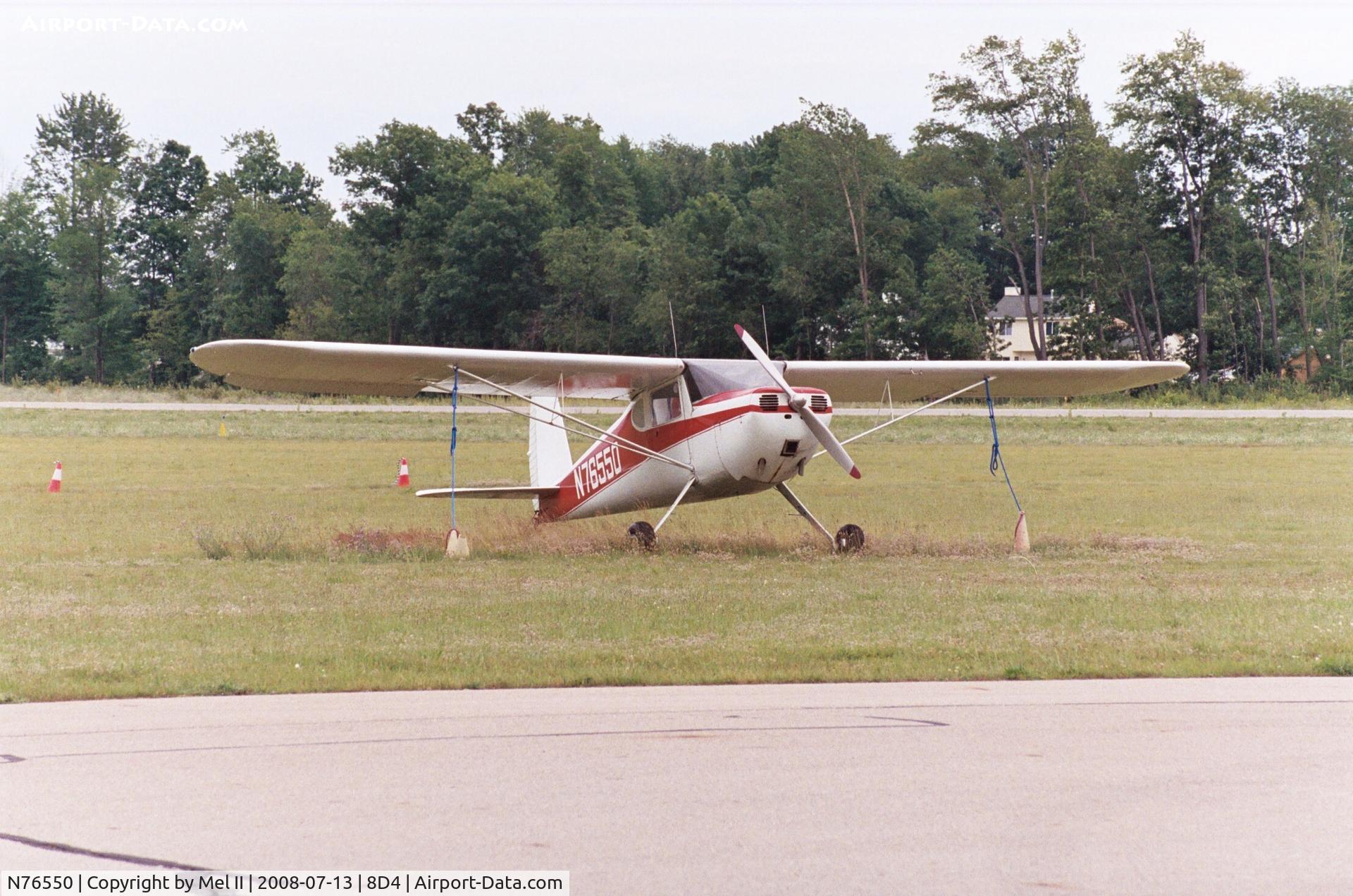 N76550, 1946 Cessna 120 C/N 10986, Parked @ Paul C. Miller-Sparta (8D4)