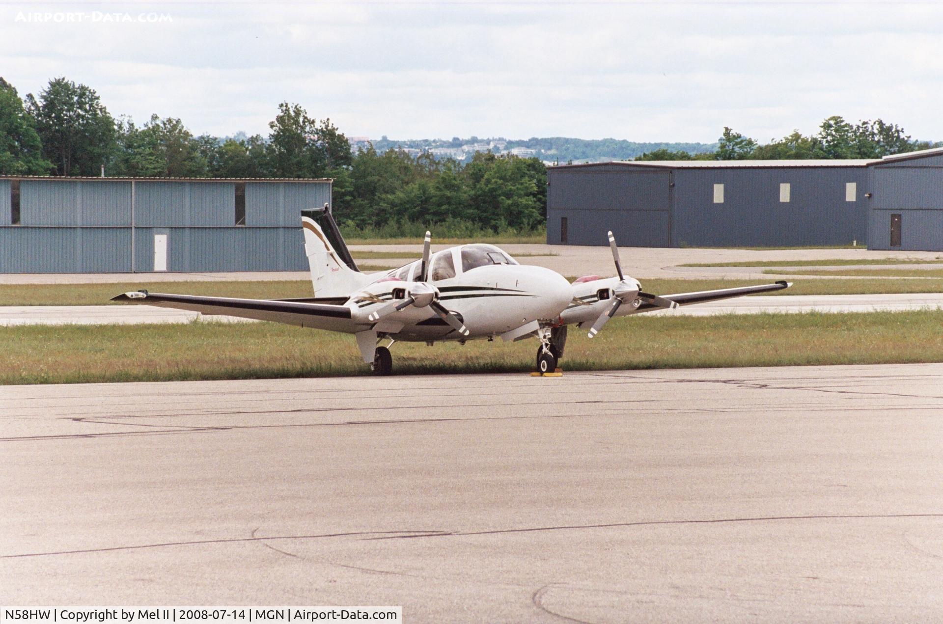 N58HW, Raytheon Aircraft Company 58 C/N TH-2058, Parked @ Harbor Springs Airport (MGN)