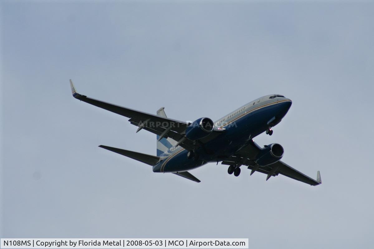 N108MS, 2002 Boeing 737-7BC C/N 33102, BBJ arriving from LAS