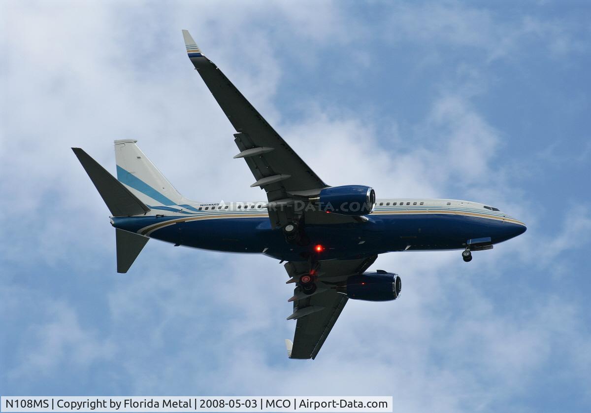 N108MS, 2002 Boeing 737-7BC C/N 33102, BBJ arriving from LAS