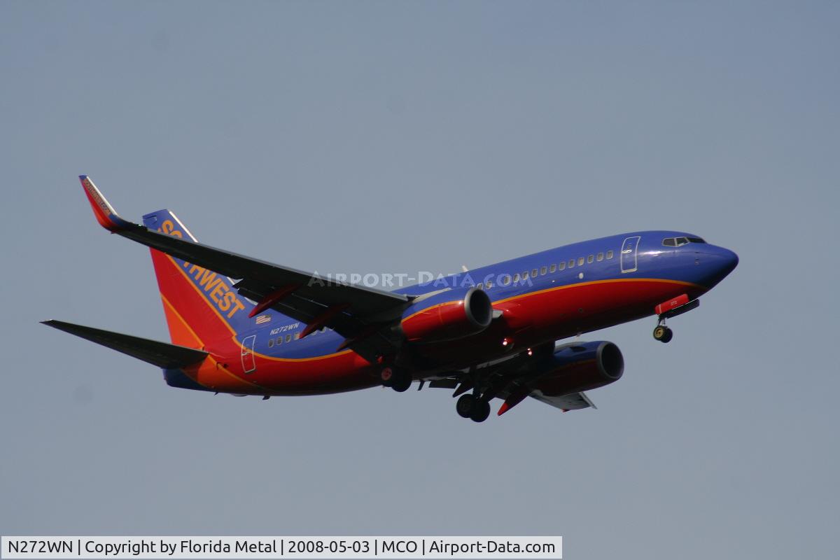 N272WN, 2007 Boeing 737-7H4 C/N 32527, Southwest 737-700