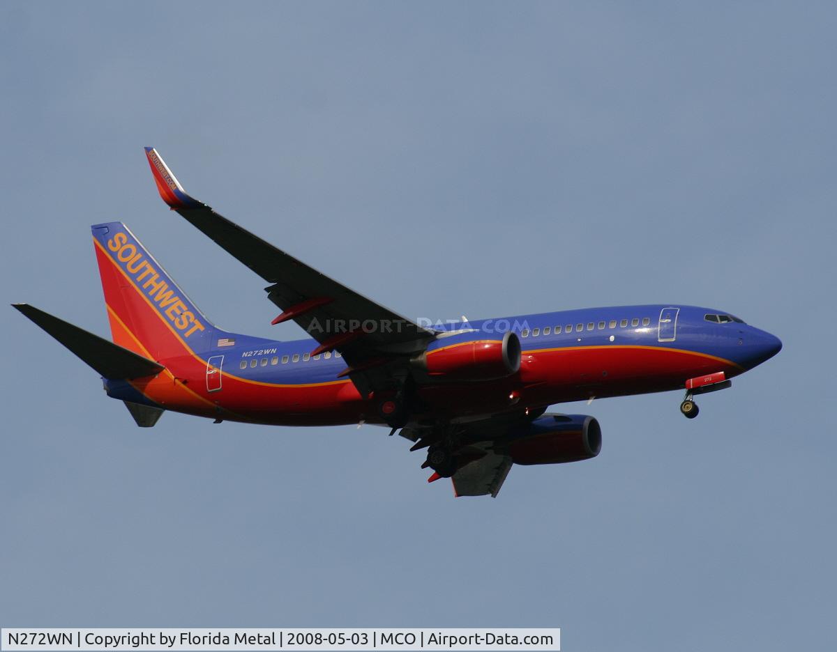 N272WN, 2007 Boeing 737-7H4 C/N 32527, Southwest 737-700