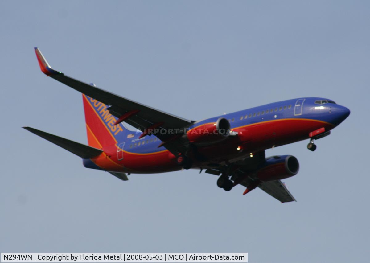 N294WN, 2007 Boeing 737-7H4 C/N 32540, Southwest 737-700