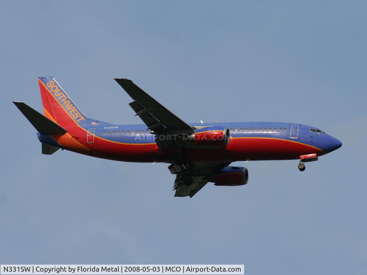 N331SW, 1988 Boeing 737-3H4 C/N 23695, Southwest 737-300