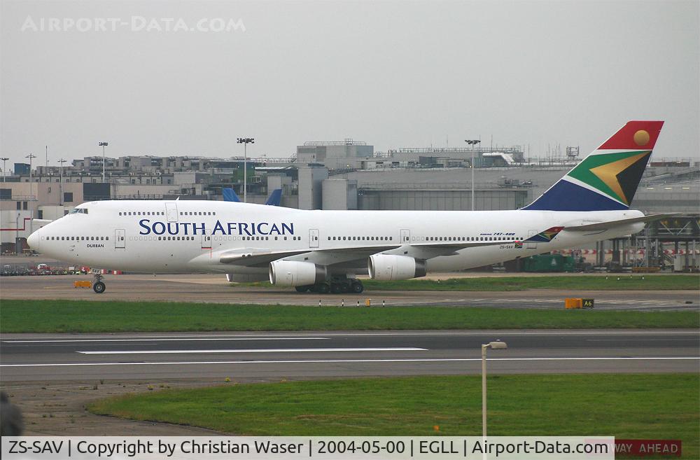 ZS-SAV, 1990 Boeing 747-444 C/N 24976, South African