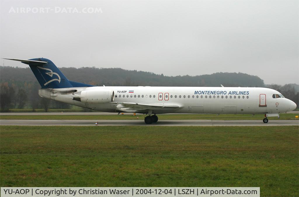 YU-AOP, 1991 Fokker 100 (F-28-0100) C/N 11332, Montenegro