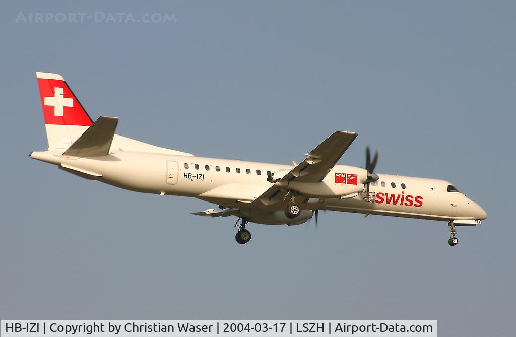 HB-IZI, 1995 Saab 2000 C/N 2000-012, Swiss