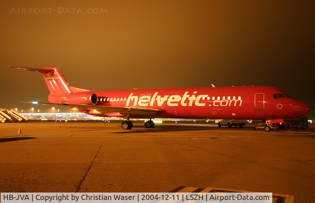HB-JVA, 1993 Fokker 100 (F-28-0100) C/N 11460, Helvetic