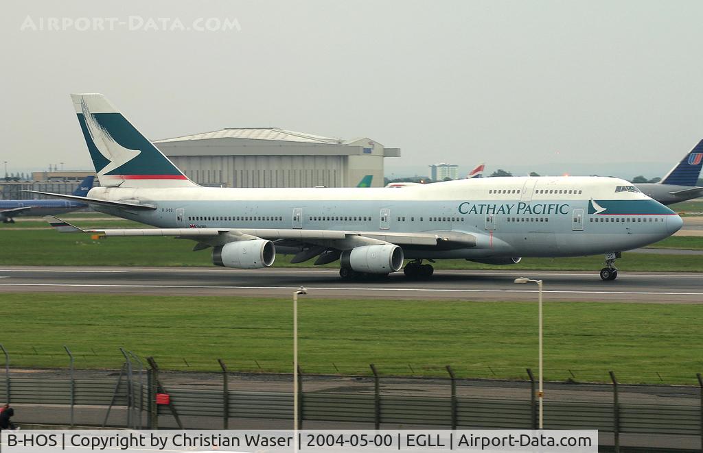 B-HOS, 1990 Boeing 747-467 C/N 24850, Cathay Pacific