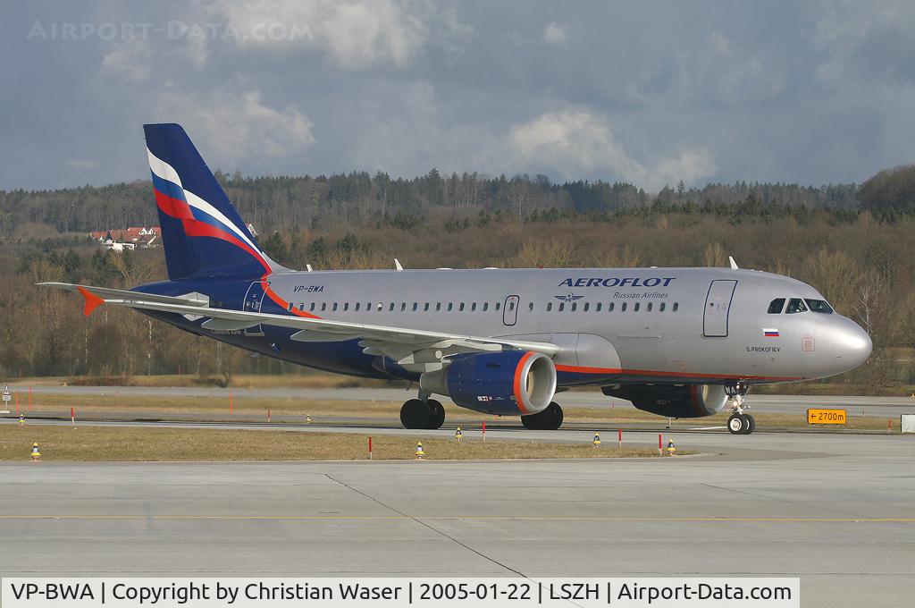 VP-BWA, 2003 Airbus A319-111 C/N 2052, Aeroflot