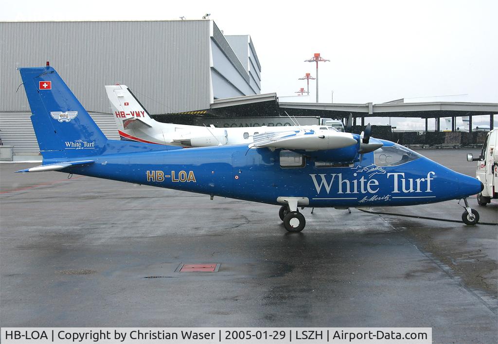 HB-LOA, 1975 Partenavia P-68B C/N 35, White Turf