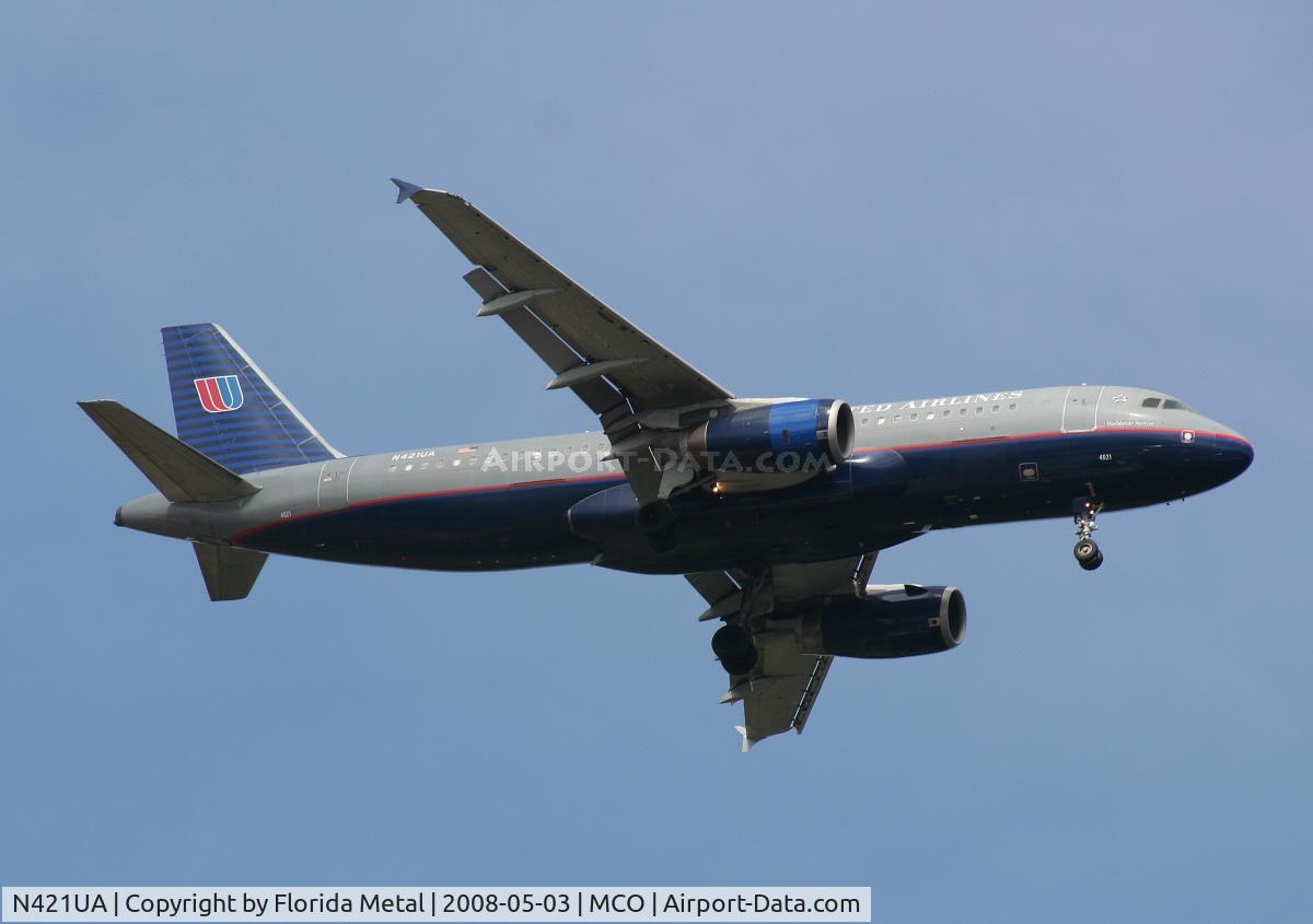 N421UA, 1994 Airbus A320-232 C/N 500, United A320 arriving from DEN