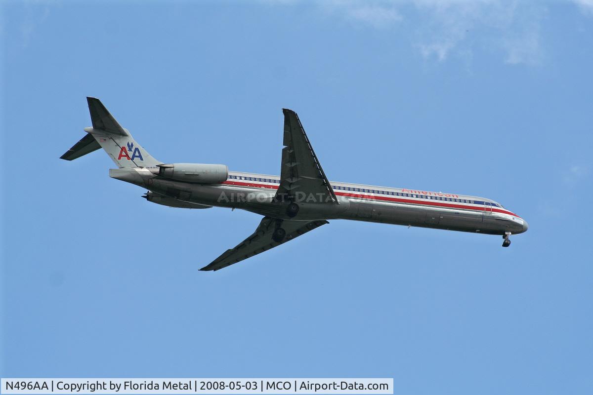 N496AA, 1989 McDonnell Douglas MD-82 (DC-9-82) C/N 49734, American MD-80 arriving from ORD