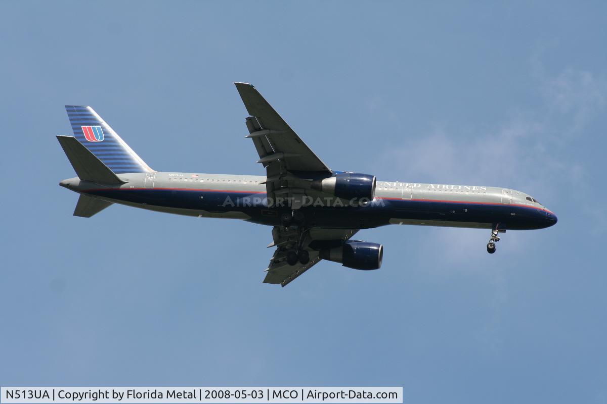 N513UA, 1990 Boeing 757-222 C/N 24810, United 757-200 arriving from LAX