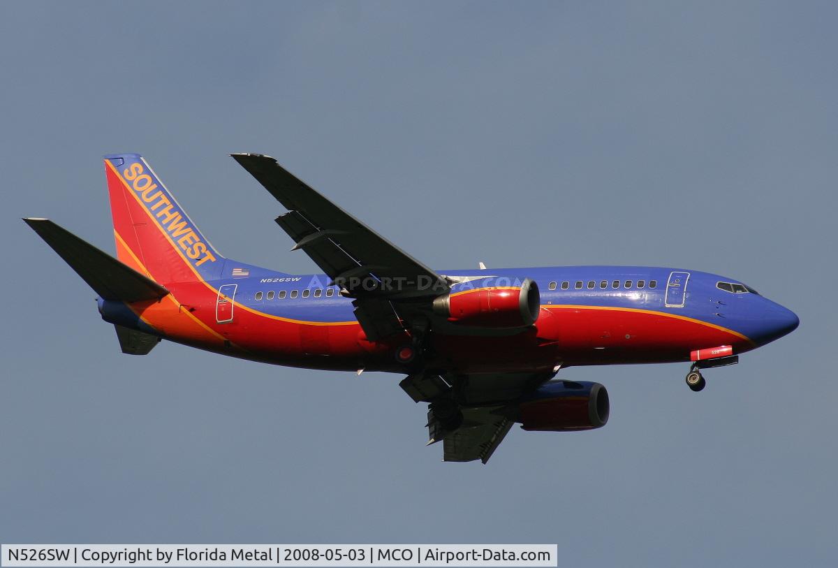 N526SW, 1992 Boeing 737-5H4 C/N 26568, Southwest 737-500