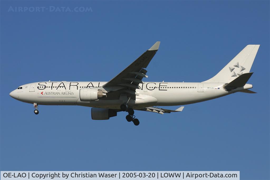 OE-LAO, 2000 Airbus A330-223 C/N 181, Austrian