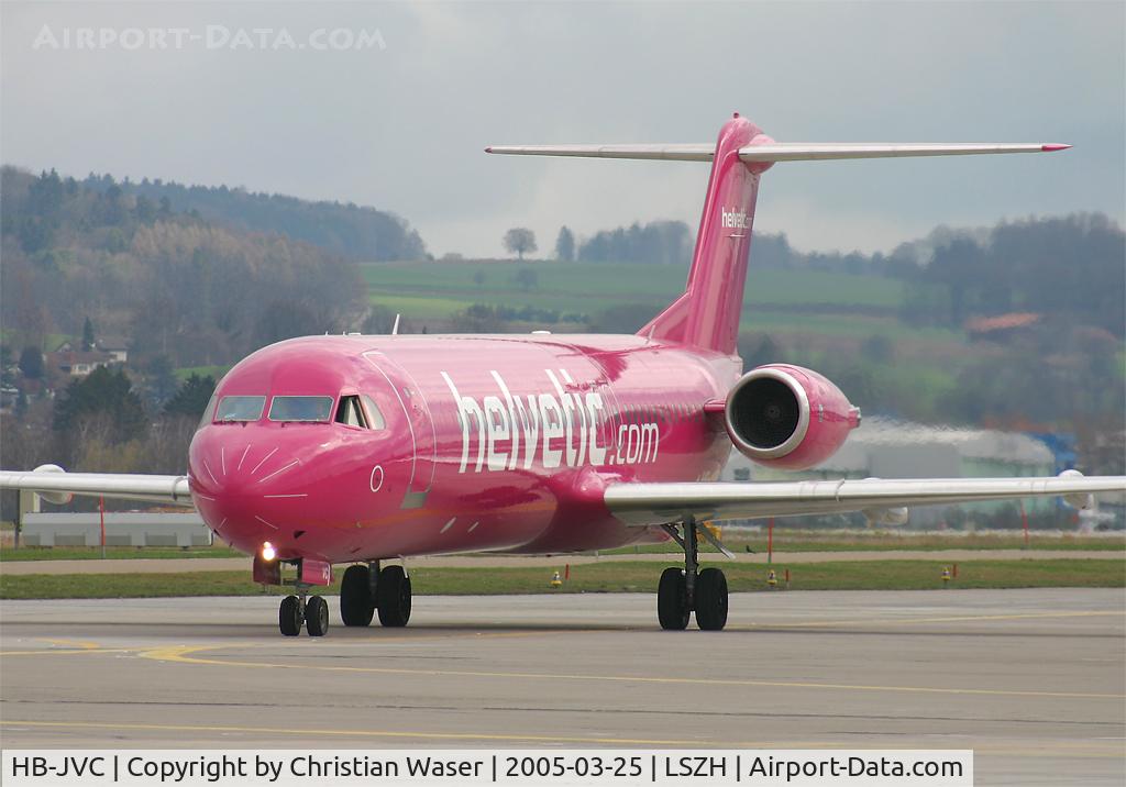 HB-JVC, 1994 Fokker 100 (F-28-0100) C/N 11501, Helvetic