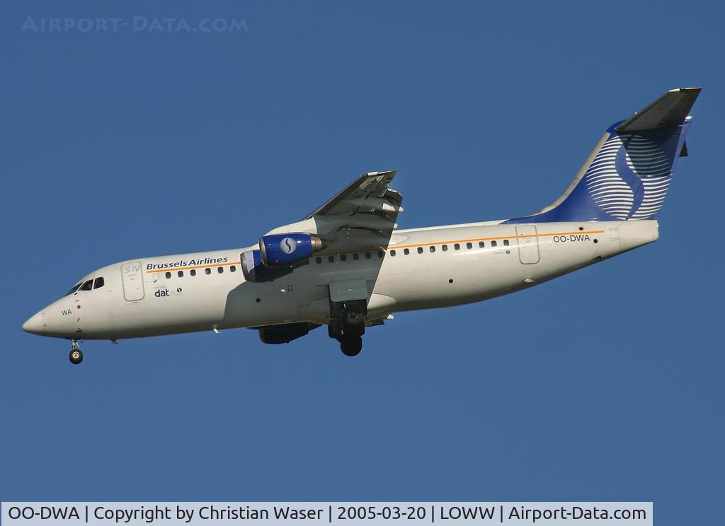 OO-DWA, 1997 British Aerospace Avro 146-RJ100 C/N E3308, SN Brussels