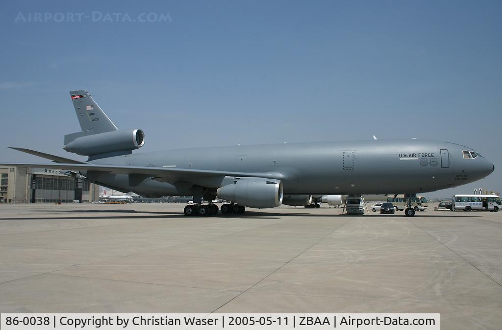 86-0038, 1986 McDonnell Douglas KC-10A Extender C/N 48251, USA Air Force