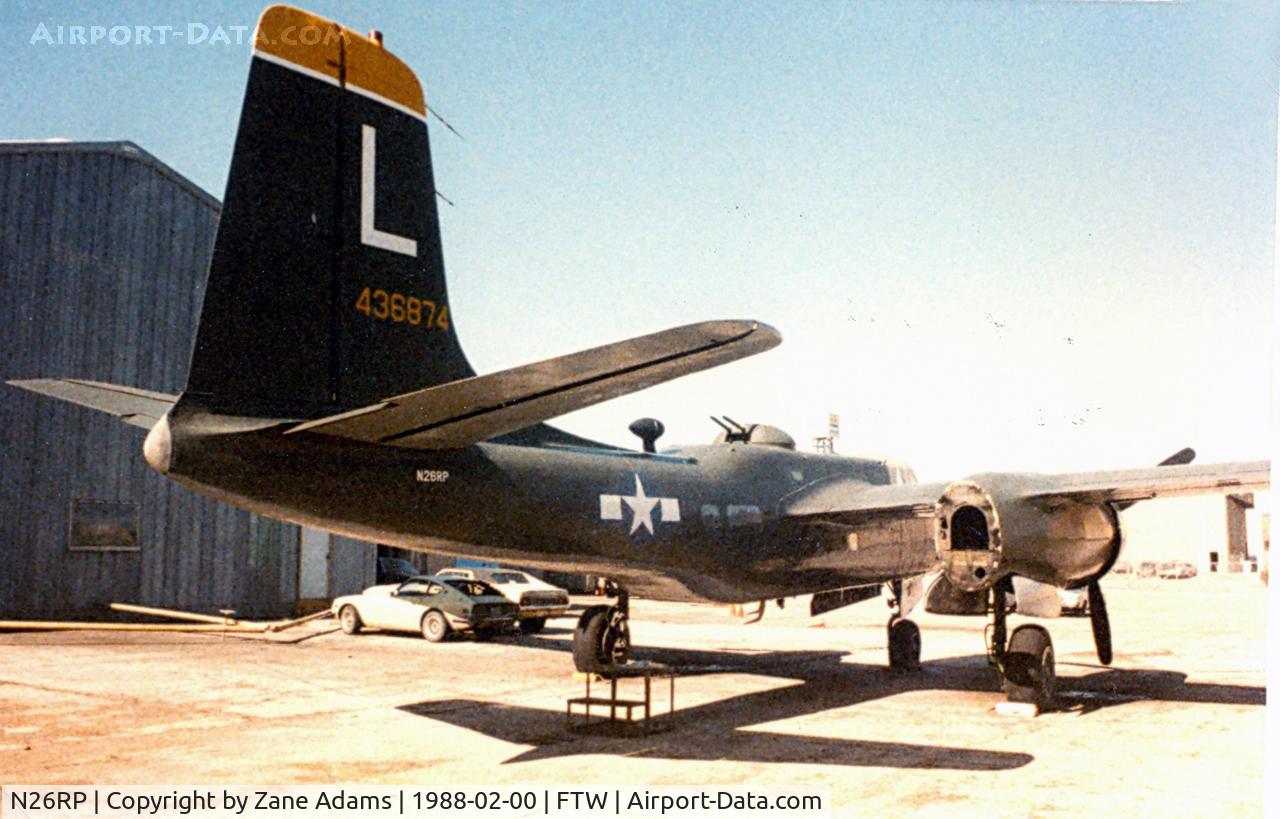 N26RP, 1956 Douglas A-26B Invader C/N 6874, At Meacham Field - following a gear collapsed on landing at the Ft. Worth airshow