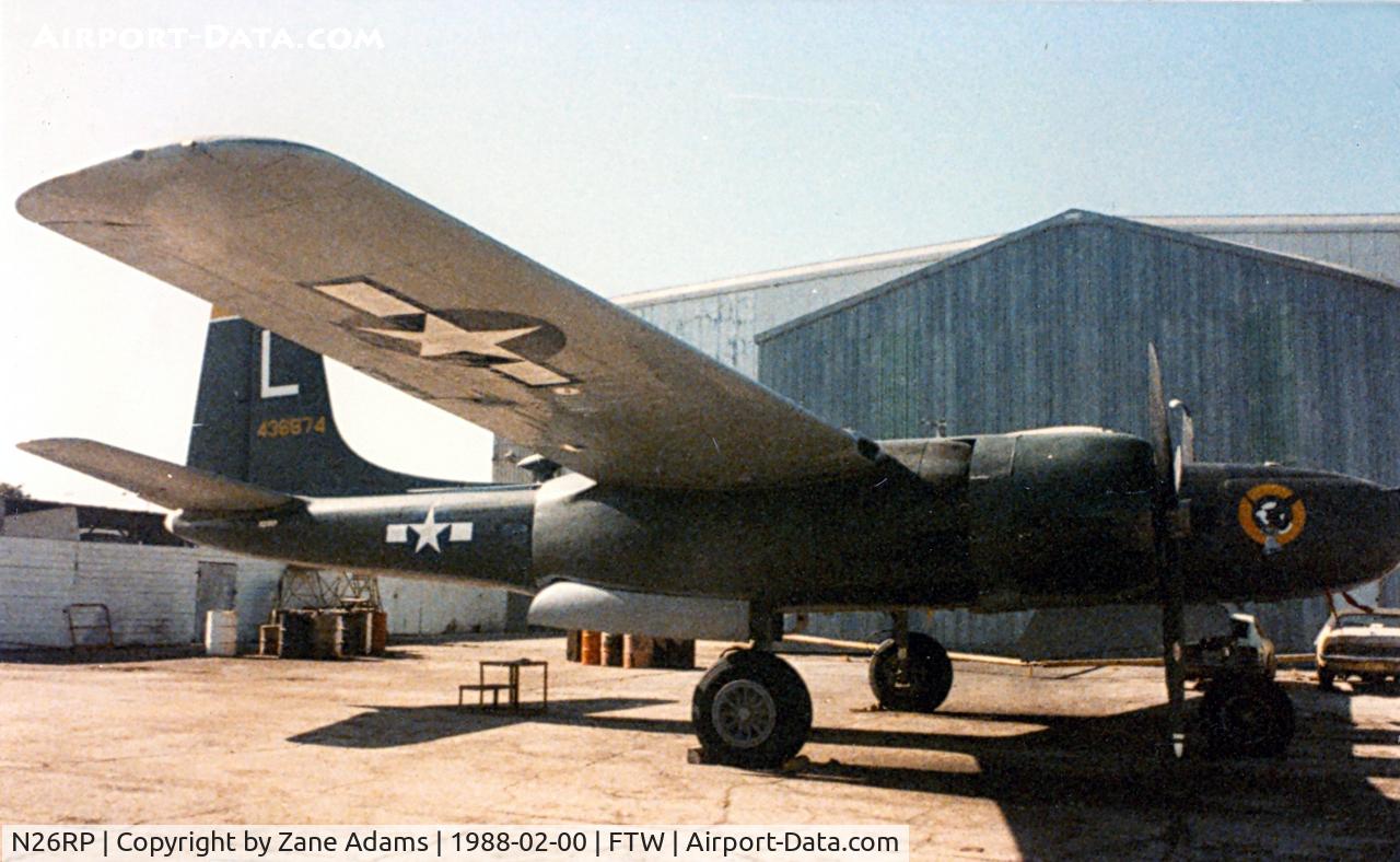 N26RP, 1956 Douglas A-26B Invader C/N 6874, At Meacham Field - following a gear collapsed on landing at the Ft. Worth airshow