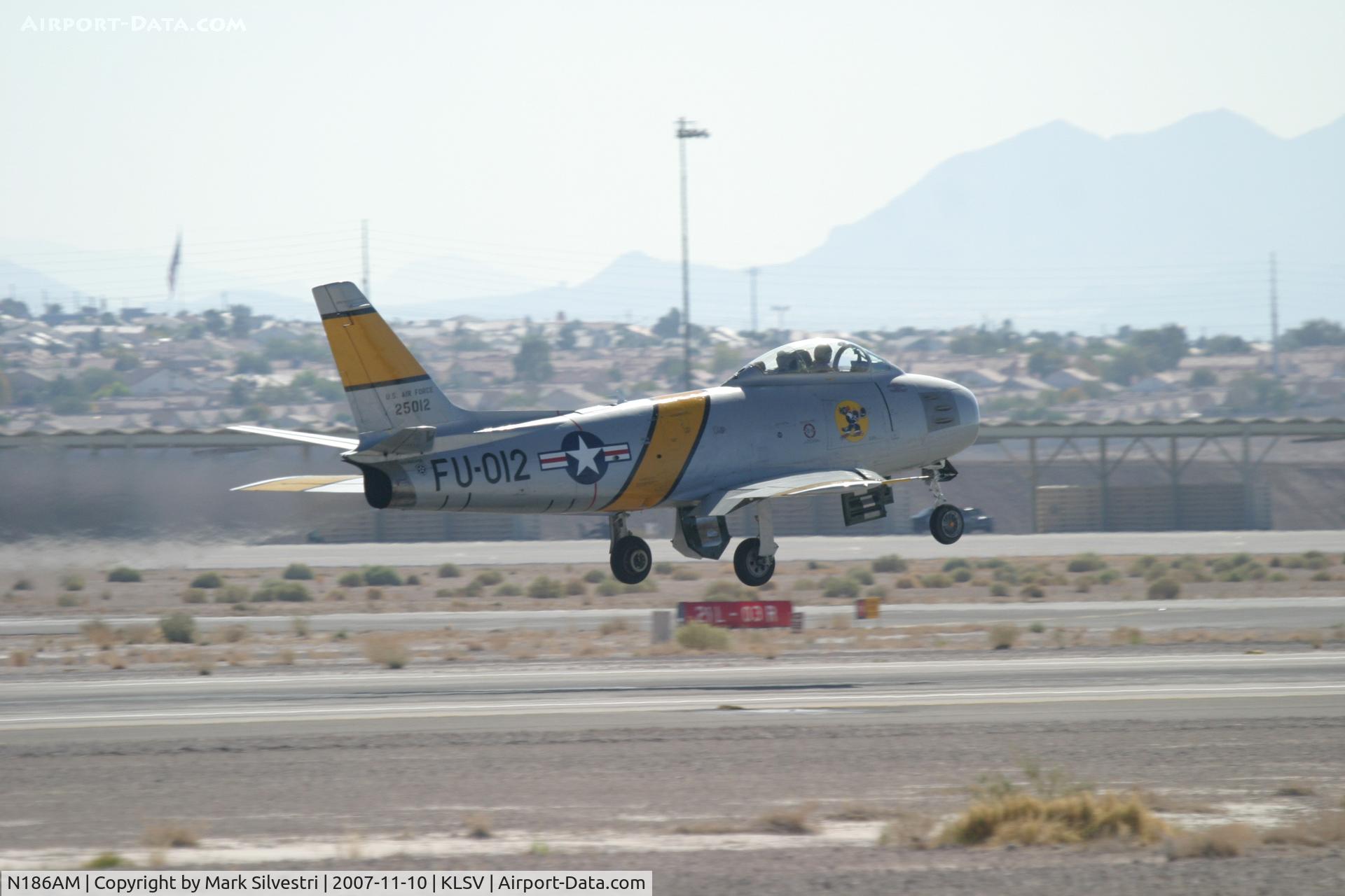 N186AM, 1952 North American F-86F Sabre C/N 191-708, Nellis 2007