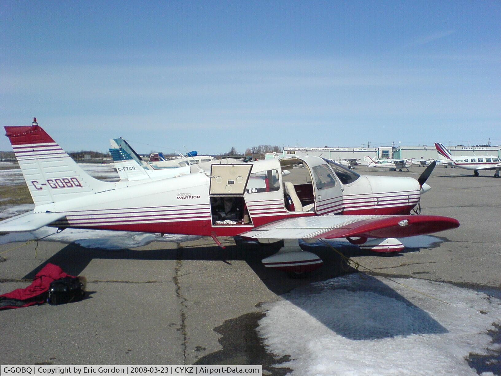 C-GOBQ, 1974 Piper PA-28-151 Cherokee Warrior C/N 28-7415374, gobq at cykz on a sunny march day!