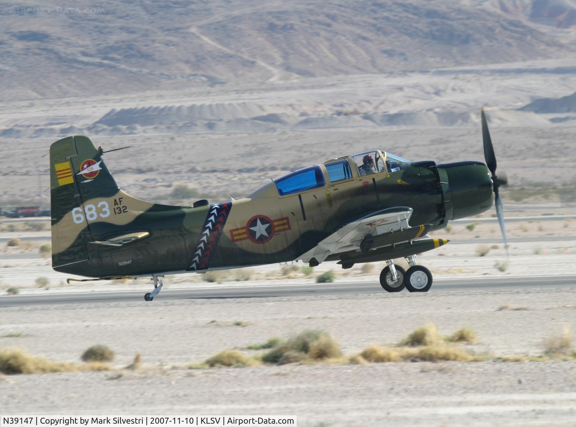 N39147, Douglas AD-5 (A-1E) Skyraider C/N 9540, Nellis 2007