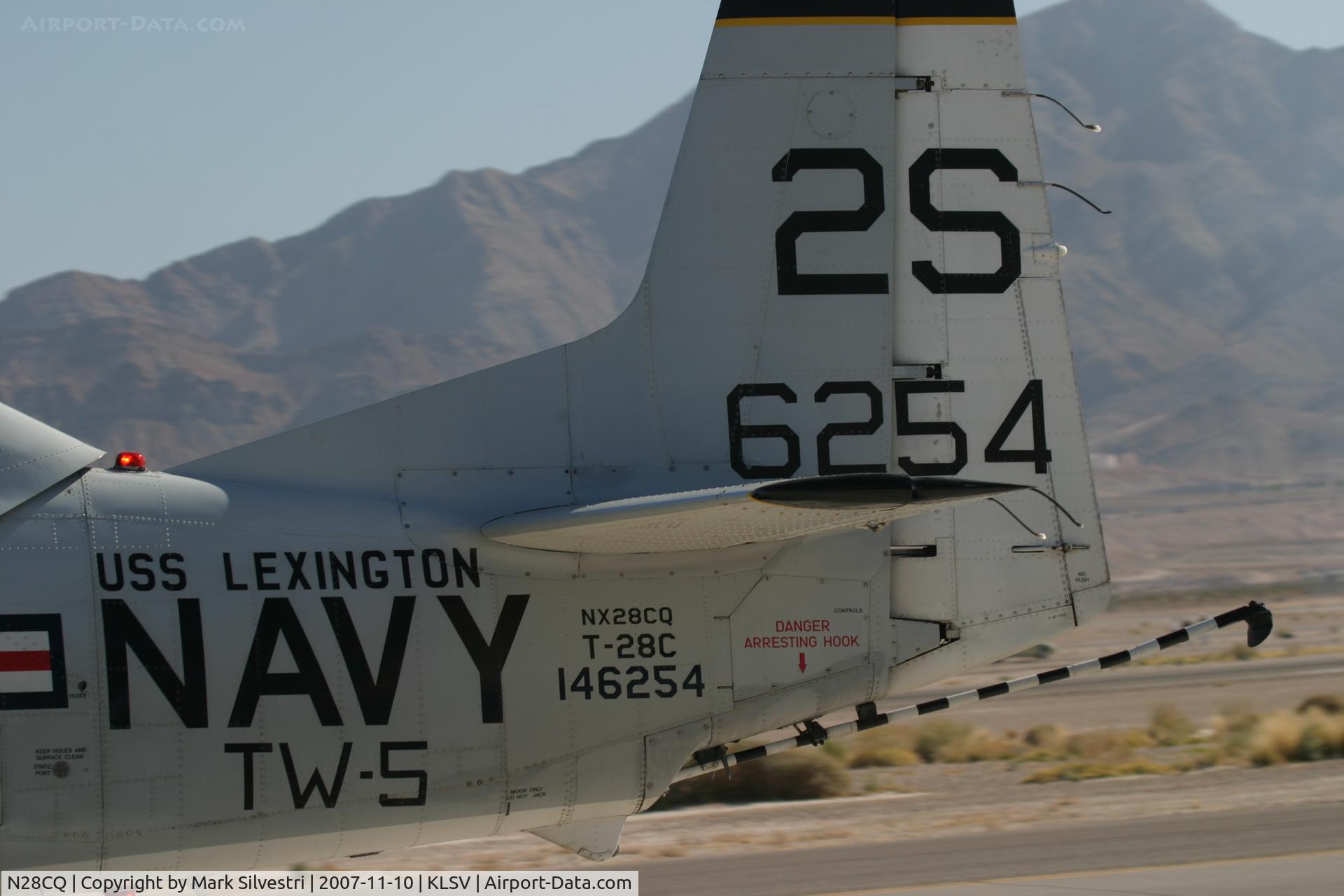 N28CQ, 1957 North American T-28C Trojan Trojan C/N 252-17, Nellis 2007