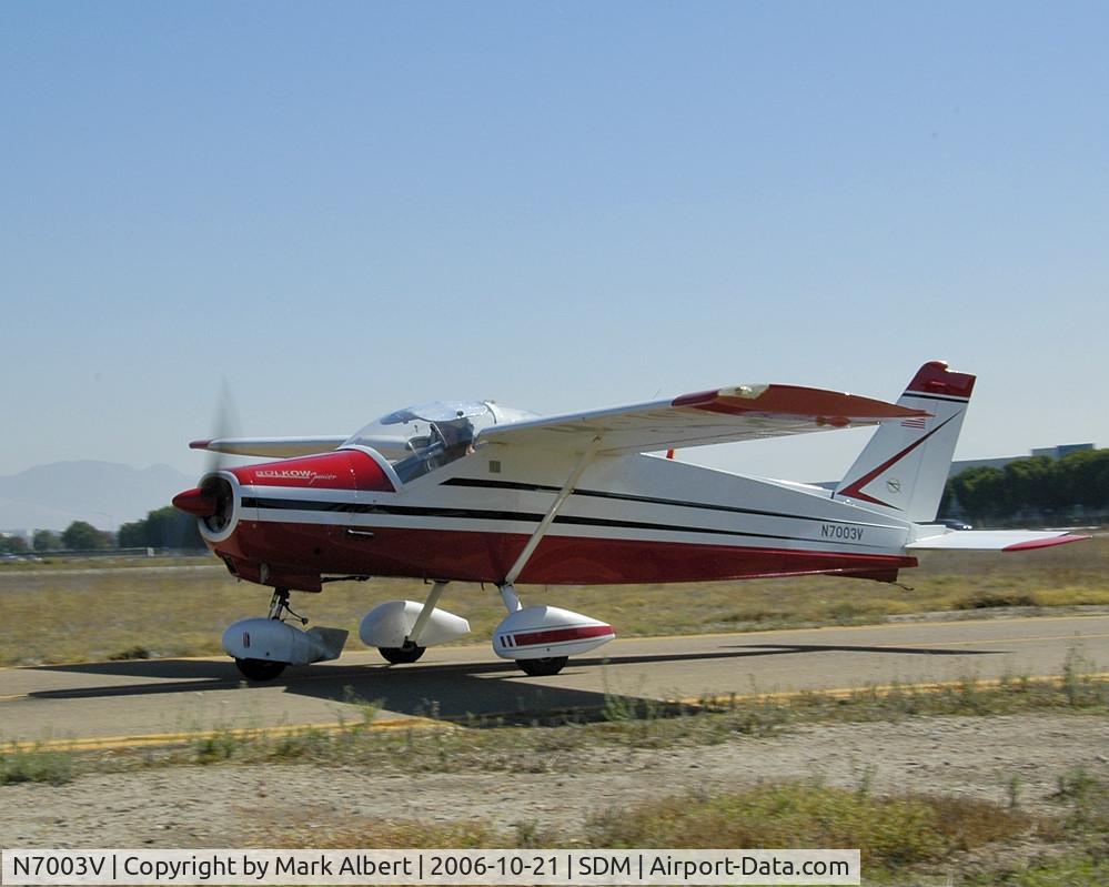 N7003V, 1963 Bolkow Bo-208 Junior C/N 540Z, Departing from EAA hangers
