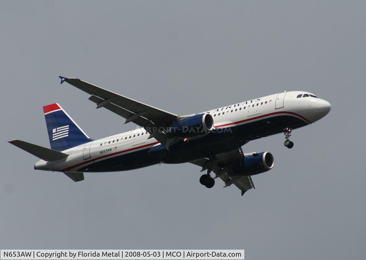 N653AW, 1999 Airbus A320-232 C/N 1003, US Airways A320 arriving from LAS