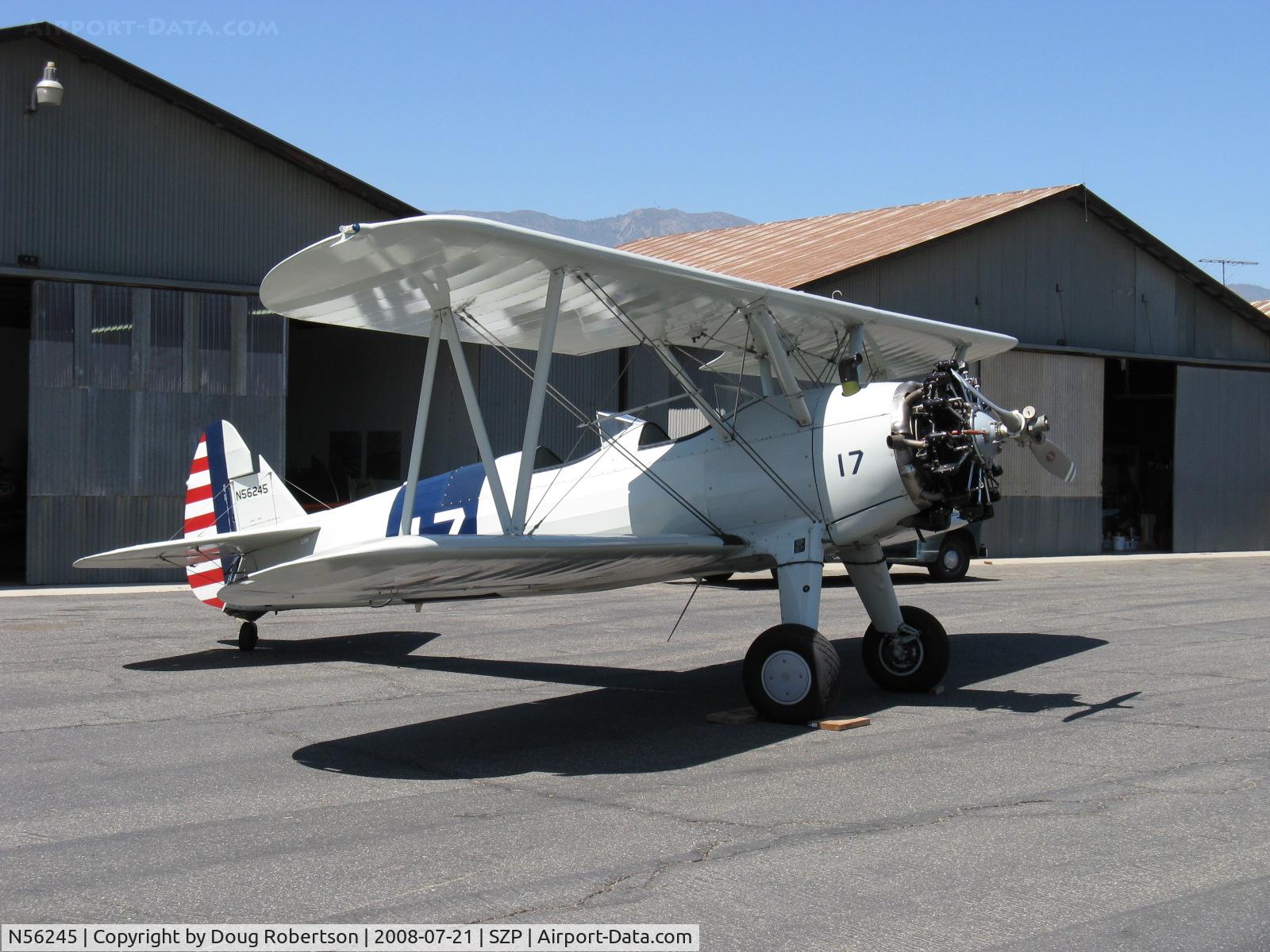 N56245, 1941 Boeing A75N1(PT17) C/N 75-4284, 1942 Boeing Stearman A75N1 (PT17), Jacobs R755-B2M 275 Hp upgrade
