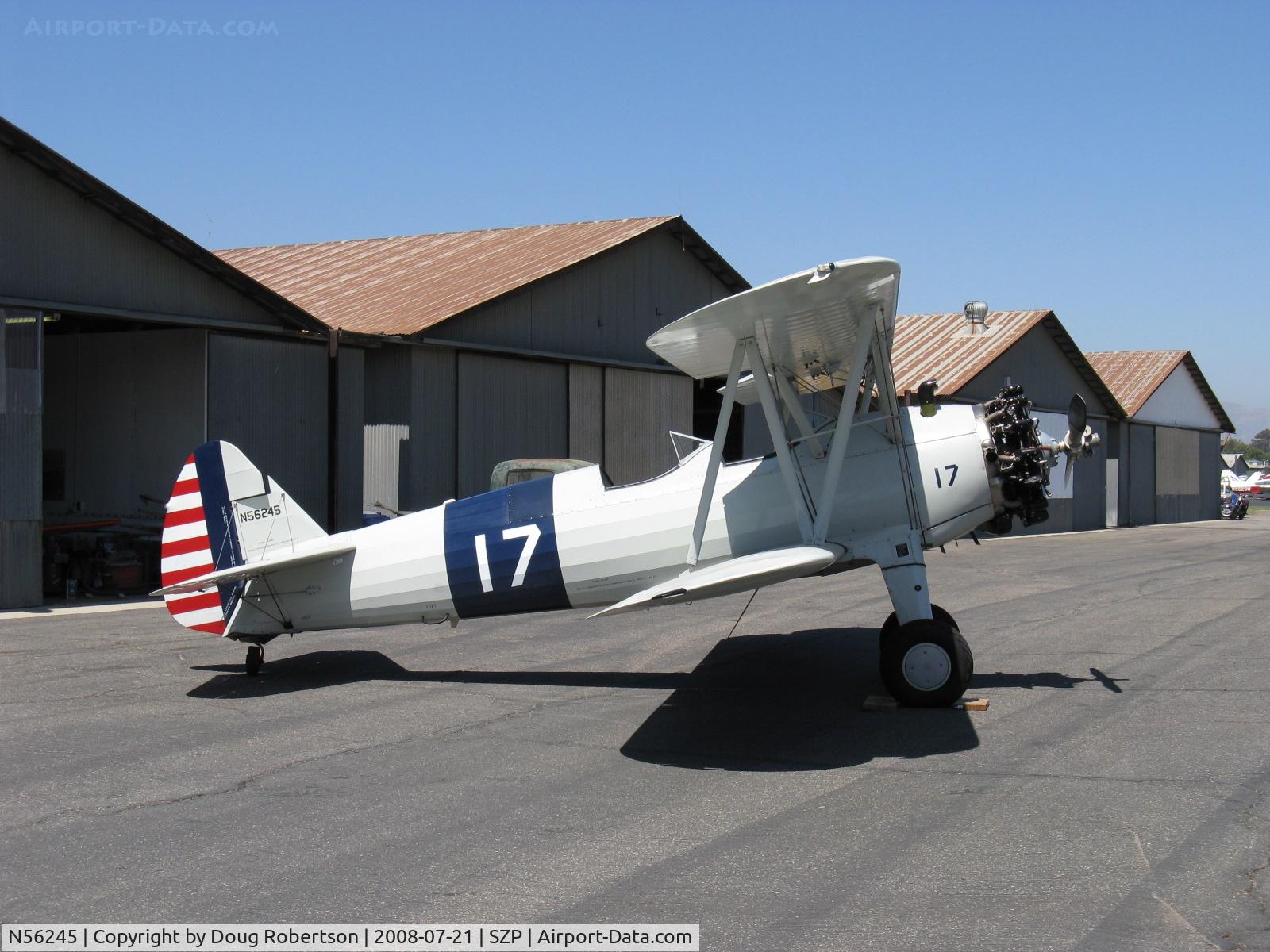 N56245, 1941 Boeing A75N1(PT17) C/N 75-4284, 1942 Boeing Stearman A75N1 (PT17), Jacobs R755-B2M 275 Hp upgrade