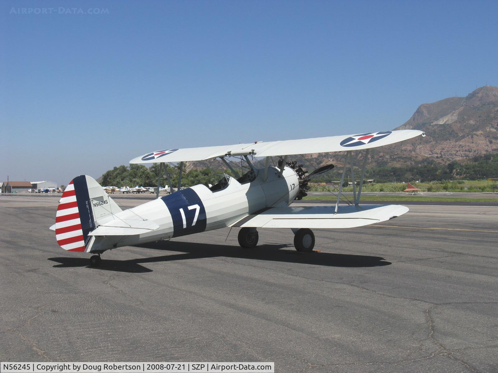 N56245, 1941 Boeing A75N1(PT17) C/N 75-4284, 1942 Boeing Stearman A75N1 (PT17), Jacobs R755-B2M 275 Hp upgrade