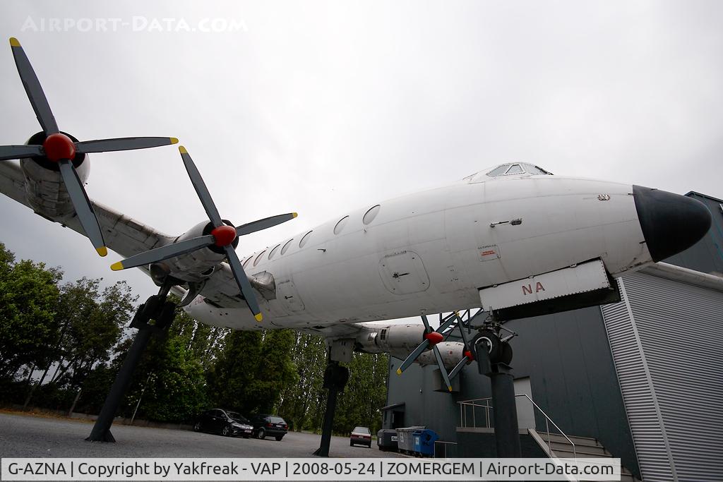 G-AZNA, 1958 Vickers Viscount 813 C/N 350, Viscount on display at Zomergem