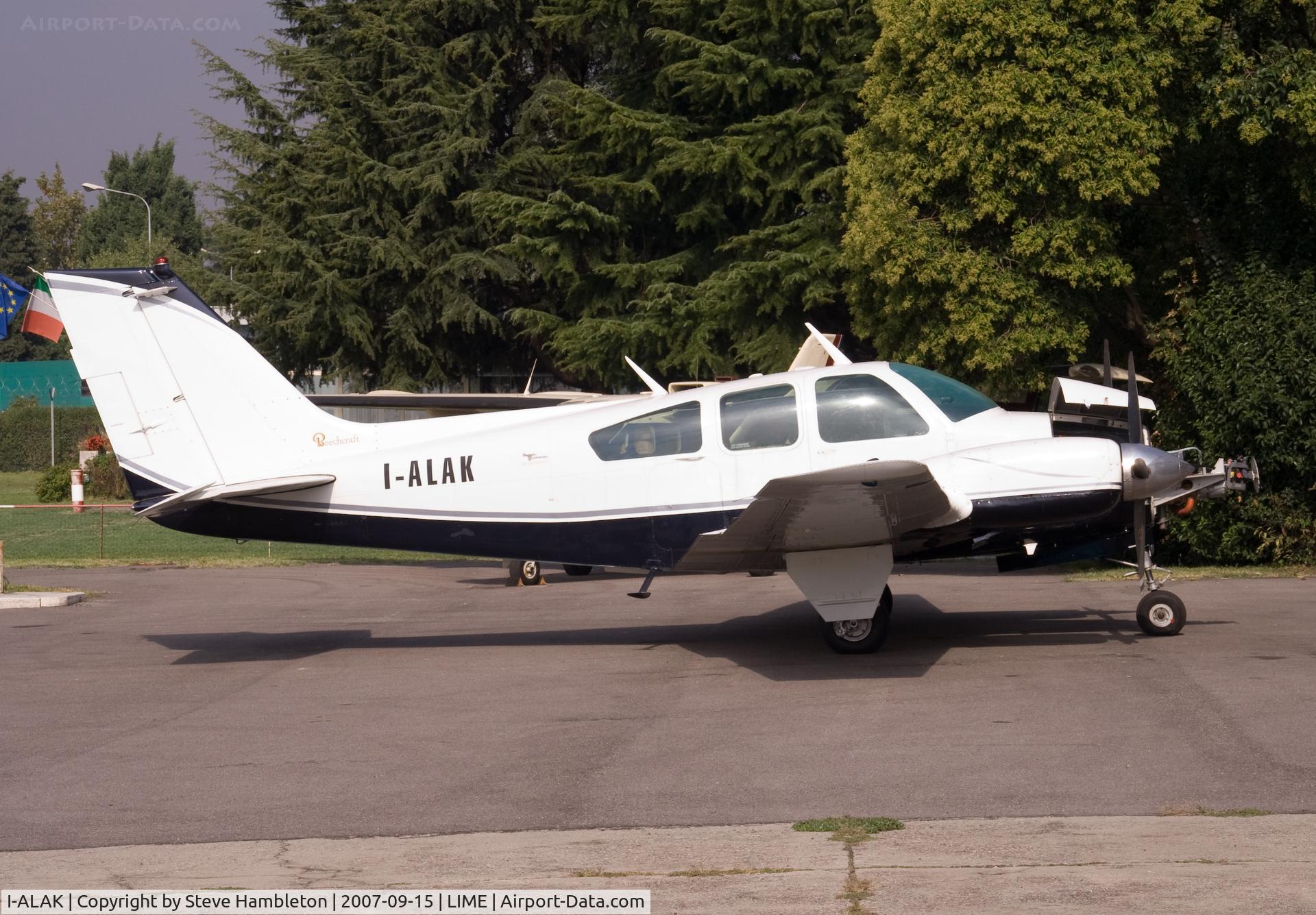 I-ALAK, 1969 Beechcraft BE95 C/N TC-1218, At Bergamo Flying Club