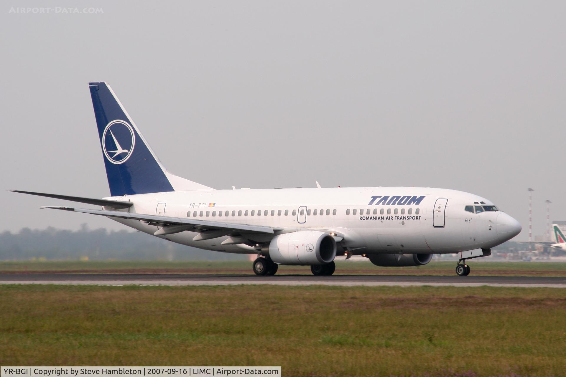 YR-BGI, 2003 Boeing 737-78J C/N 28439, At Milan Malpensa