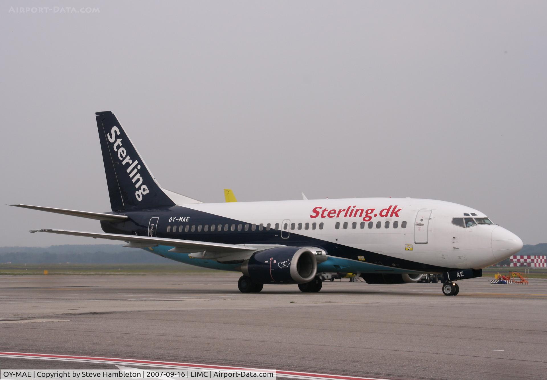OY-MAE, 1991 Boeing 737-5L9 C/N 25066, At Milan Malpensa