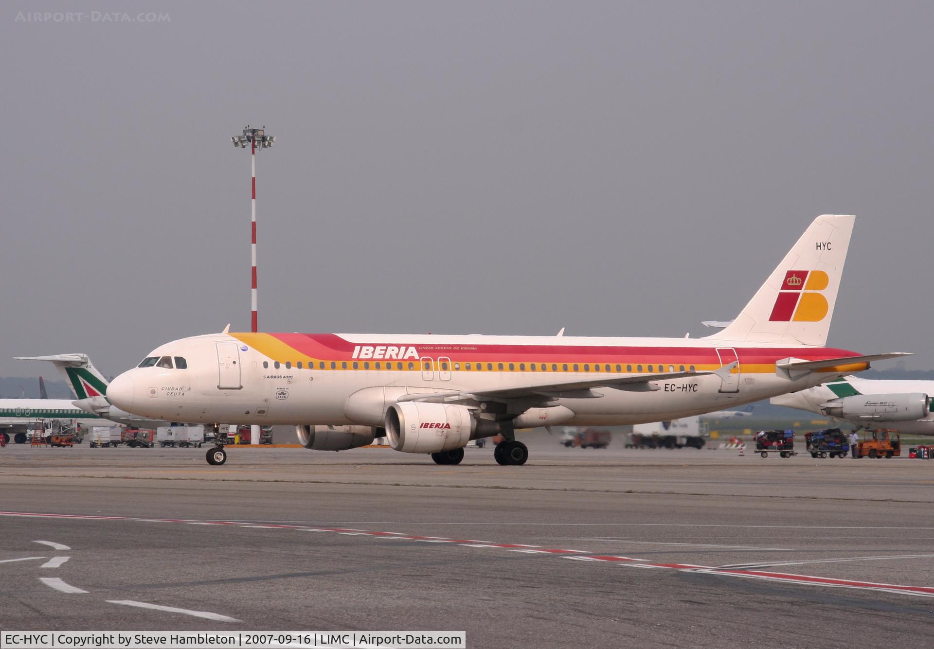 EC-HYC, 2000 Airbus A320-214 C/N 1262, At Milan Malpensa