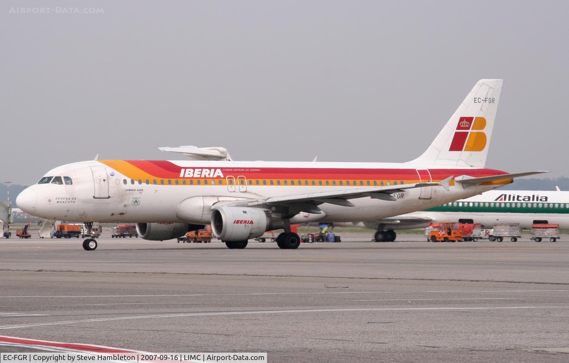EC-FGR, 1991 Airbus A320-211 C/N 0224, At Milan Malpensa
