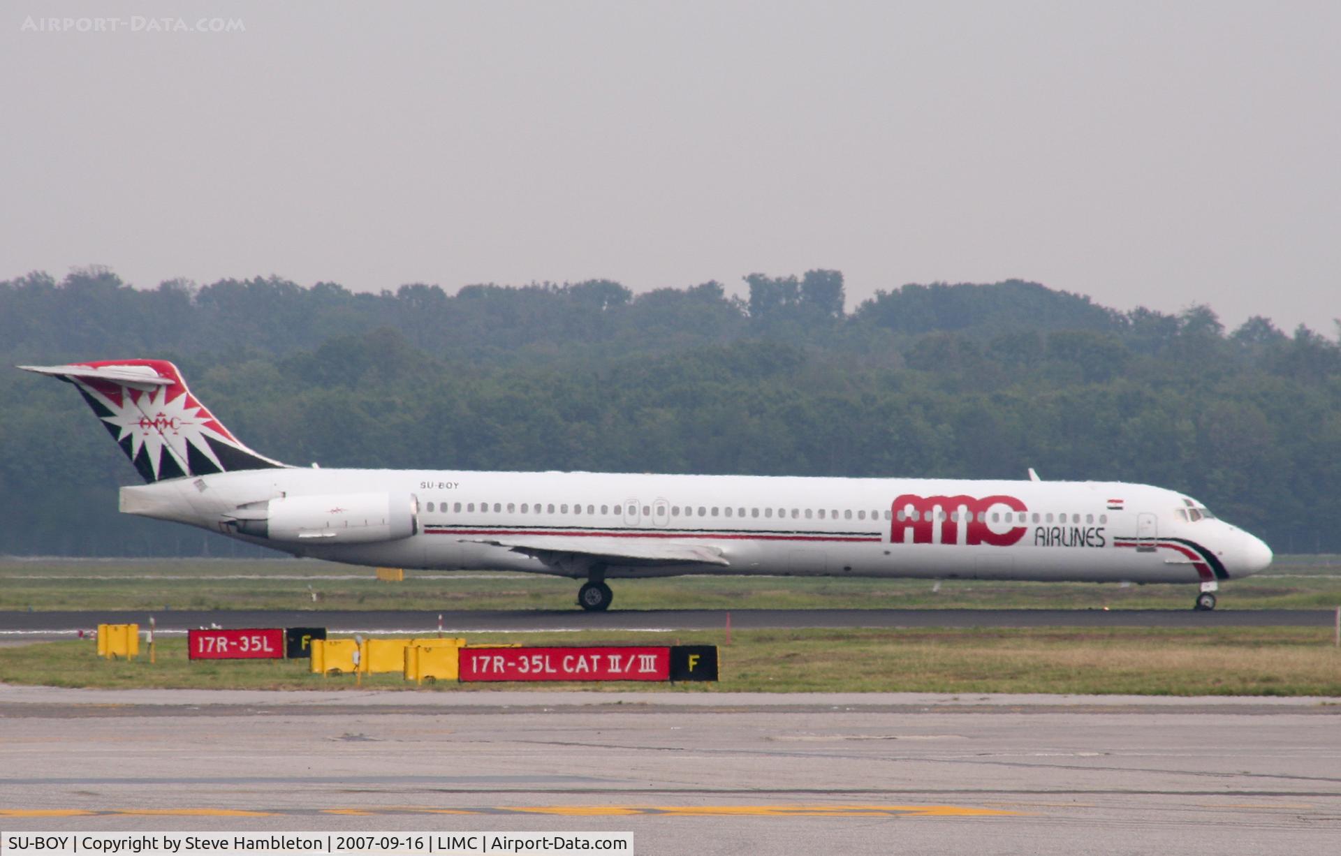 SU-BOY, 1996 McDonnell Douglas MD-83 (DC-9-83) C/N 53191, At Milan Malpensa