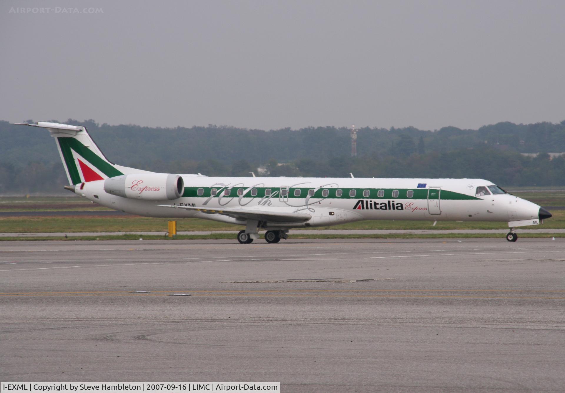 I-EXML, 2003 Embraer ERJ-145LR (EMB-145LR) C/N 145709, With the special marking celebrating the 700th ERJ