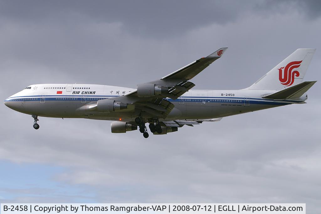 B-2458, 1990 Boeing 747-4J6/BCF C/N 24347, Air China Boeing 747-400